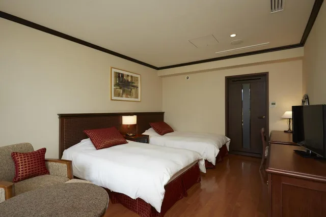 غرفة قياسية بسريرين منفصلين مع سرير إضافي، Hotel de Yama, Hakone Lakeside 4/5