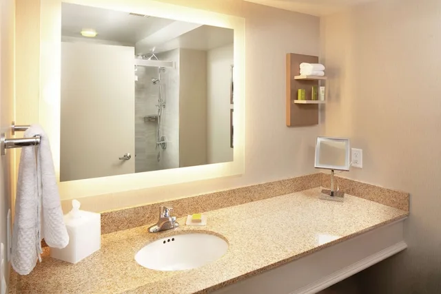 غرفة بسرير كينج بحوض جاكوزي، Hilton Madison Monona Terrace 2/3