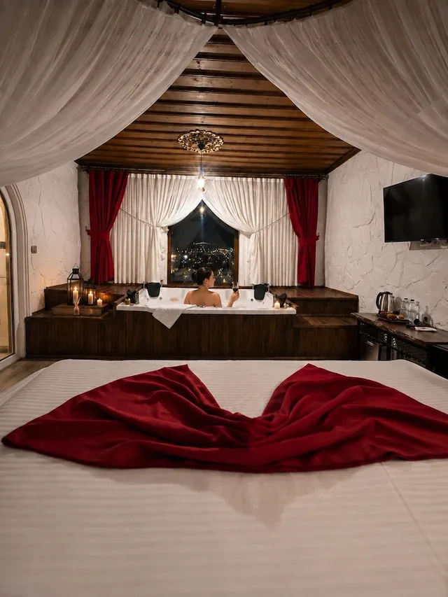 جناح حصري بسرير كينج بمسبح خاص، Sakli Cave House 7/10