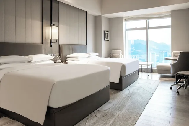 غرفة بسريرين مزدوجين بإطلالة على الجبل، Chongqing Marriott Hotel 2/7
