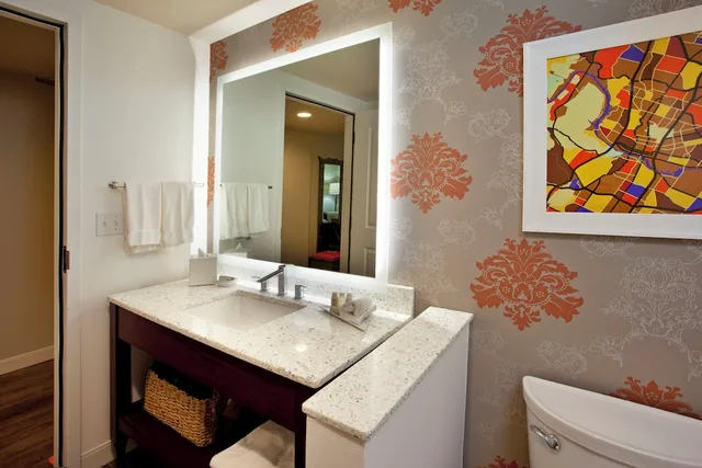 غرفة قياسية بسريرين كوين بإطلالة على المدينة، Hotel Indigo Austin Downtown University 3/4