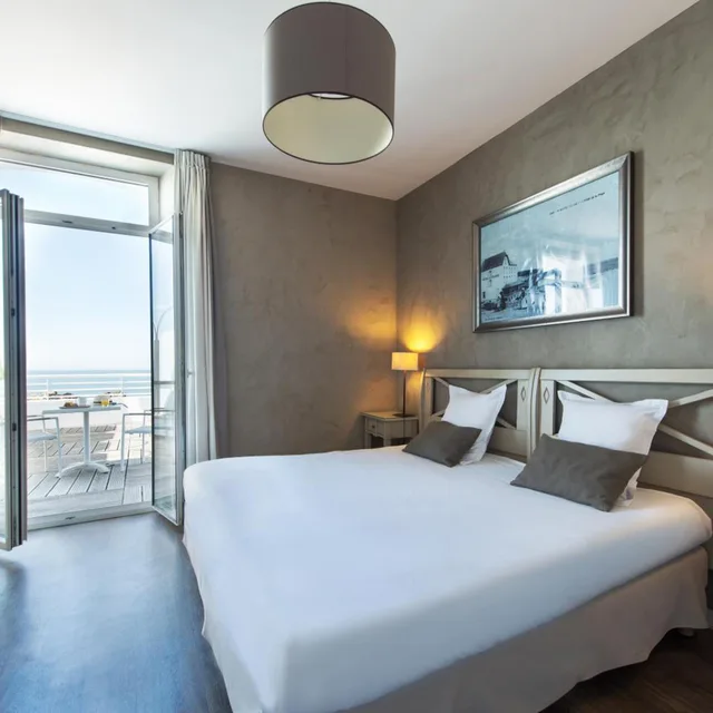 غرفة بريستيج بإطلالة على البحر بشرفة، Best Western Hotel De La Plage 2/7