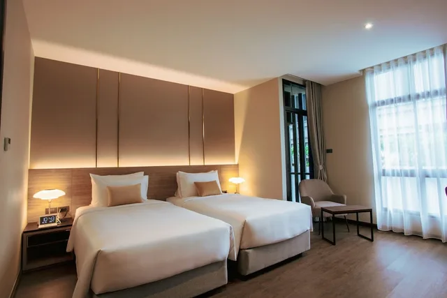 غرفة ديلوكس بسريرين منفصلين بإطلالة على المدينة، SAM E Hotel Bangkok Sathorn 2/7
