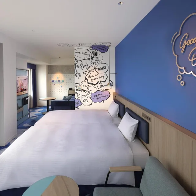 غرفة ديلوكس بسريرين منفصلين، Hotel Kintetsu Universal City 2/6