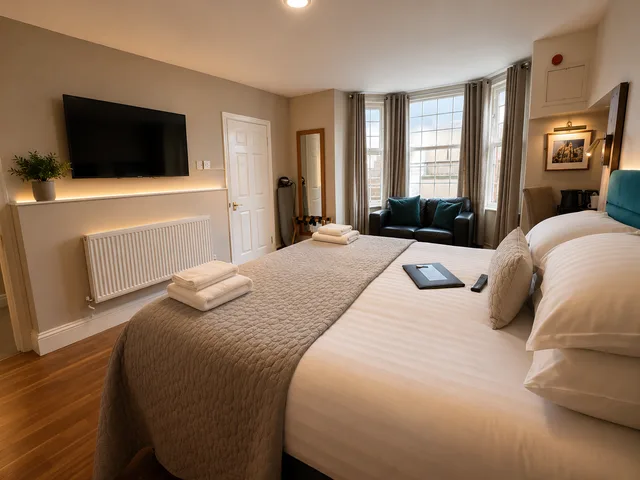 غرفة بسرير مزدوج أو سريرين منفصلين، Hedley House Hotel 1/1