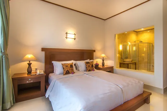 غرفة ديلوكس بسرير مزدوج بإطلالة على الحديقة، Gita Maha Hotel 6/10