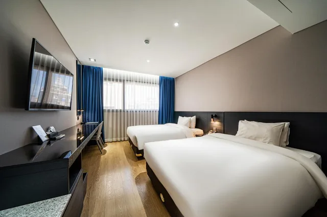 غرفة عائلية بسريرين منفصلين، Rivertain Hotel Gyeongju 4/10