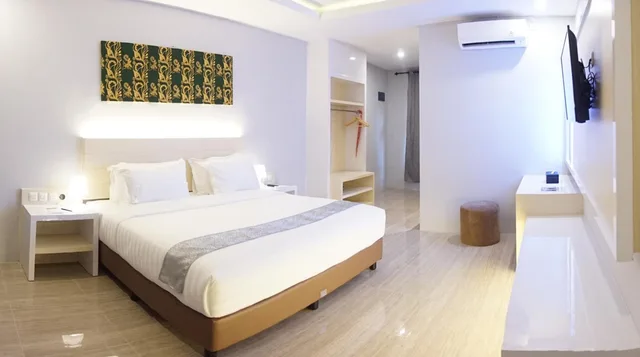 غرفة ديلوكس بسرير كينج بإطلالة على الحديقة، Grand Harvest Resort and Villas 8/10