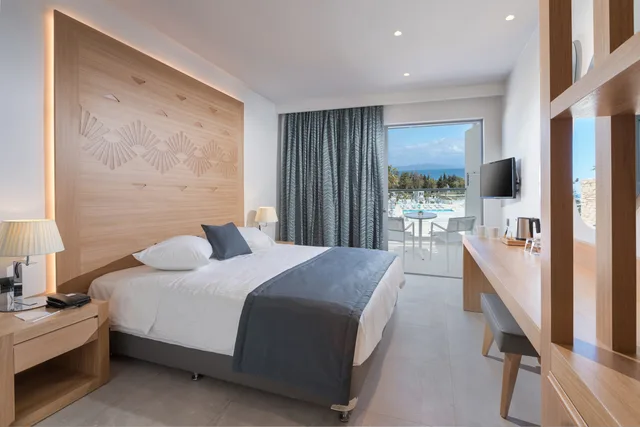 غرفة بسرير مزدوج أو سريرين منفصلين بإطلالة على البحر، ARCHIPELAGOS HOTEL(Psalidi) 1/2