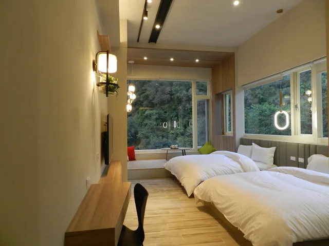 Room, 2 Double Beds, Riverside، Mingao Spring Hotel 1/1