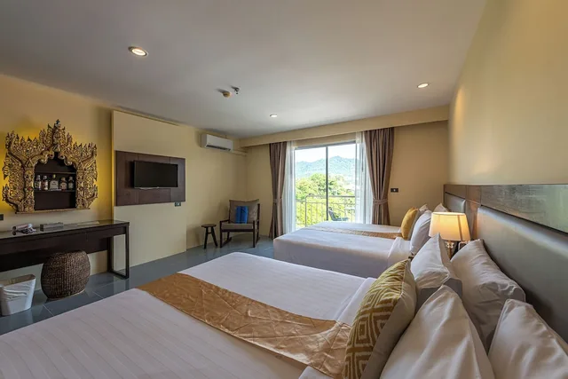 غرفة ديلوكس بسريرين منفصلين بإطلالة على الجبل، Blue Beach Grand Resort and Spa 9/10