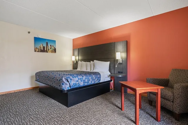 غرفة بريميير بسرير كينج بشرفة، Chicago Club Inn & Suites 2/7