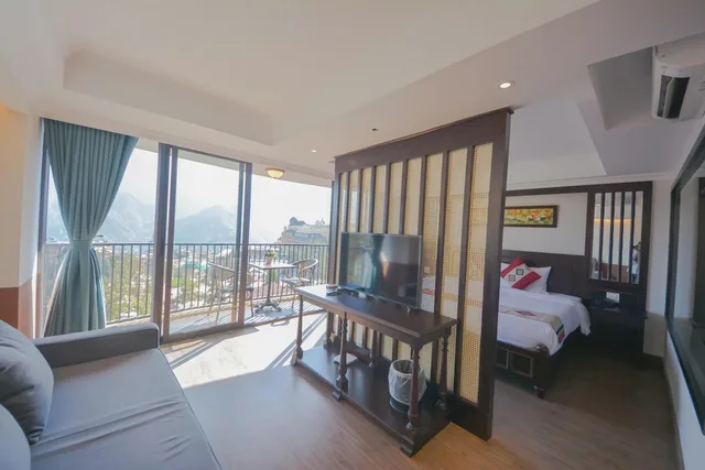 جناح بسرير كينج بإطلالة على الجبل، Sapa Panorama Hotel 7/10