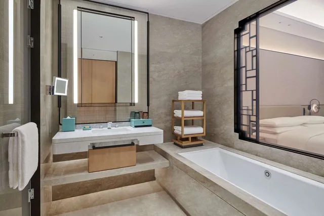 غرفة تنفيذية بسرير كينج مع دخول الصالة، Hilton Suzhou Wuzhong 7/7
