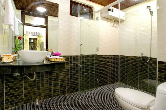 غرفة عائلية بسريرين مزدوجين بشرفة، Bamboo Garden Homestay 3/3