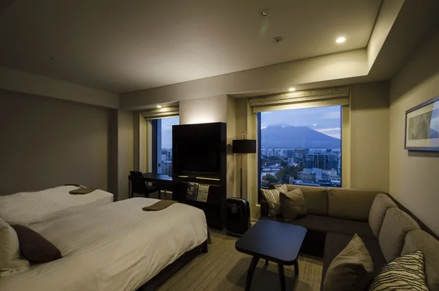 غرفة بريميوم بسريرين منفصلين، Solaria Nishitetsu Hotel Kagoshima 1/3