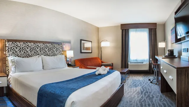 غرفة قياسية بسرير كينج بحوض جاكوزي، Holiday Inn Express Redwood City-Central 1/1
