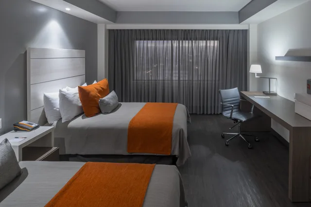 Deluxe, 2 Double Beds, Real Inn Tijuana by Camino Real Hotels 3/8