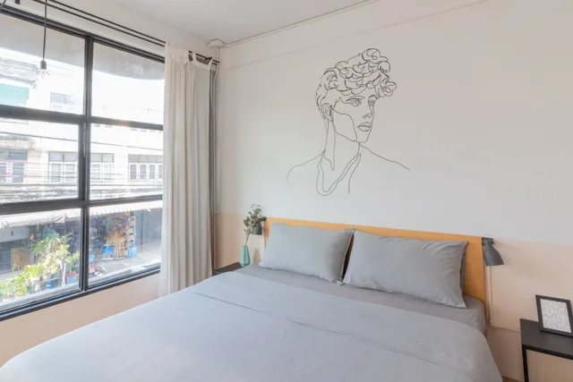 غرفة قياسية بسرير مزدوج بحمام خاص، Beige Poshtels Hostel 1/8