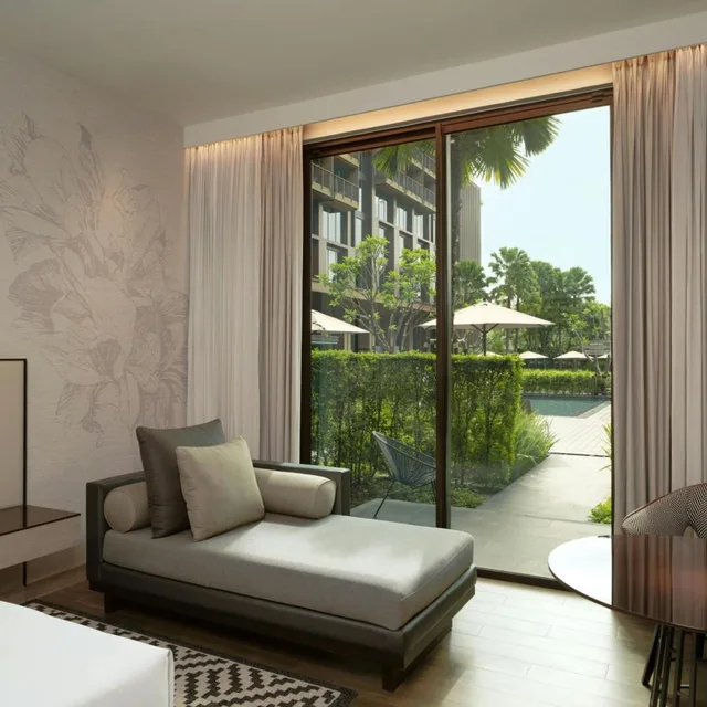 Deluxe, King Bed, Garden Access، Courtyard by Marriott Bangkok Suvarnabhumi Airport 3/8