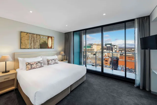 شقة ديلوكس بغرفتي نوم، Oaks Adelaide Horizons Suites 2/5