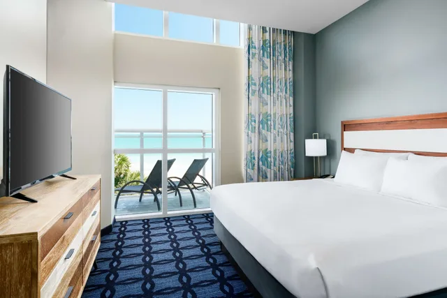 جناح بسرير كوين بإطلالة جزئية على البحر لذوي الإعاقة، Homewood Suites by Hilton Myrtle Beach Oceanfront 4/5