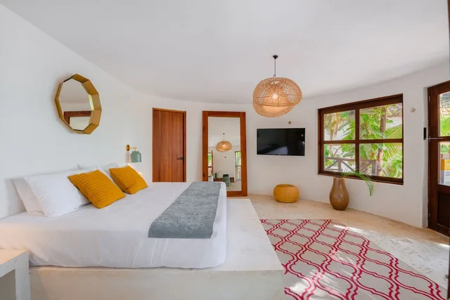 جناح بريميير بسرير كينج بإطلالة على البحيرة بشرفة، Azulea Hotel and Spa Bacalar 1/8