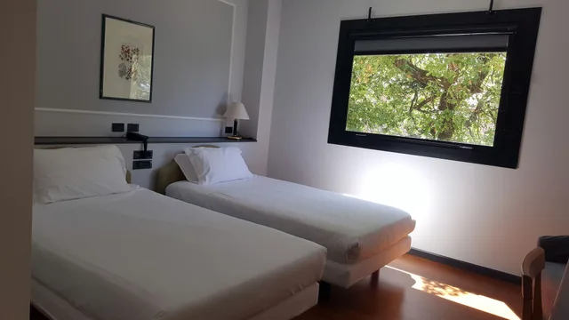 غرفة كومفورت بسريرين منفصلين بإطلالة على الفناء، Mamiani Hotel 1/10