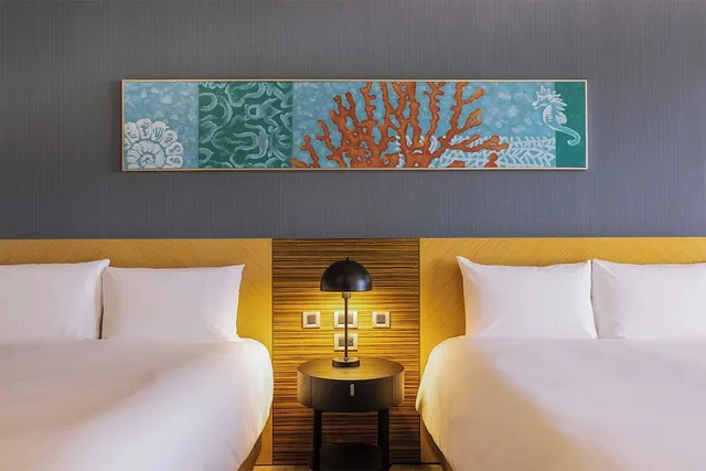 غرفة ديلوكس عائلية بسريرين مزدوجين بإطلالة على البحر، Lakeshore Hotel Hualien 1/10