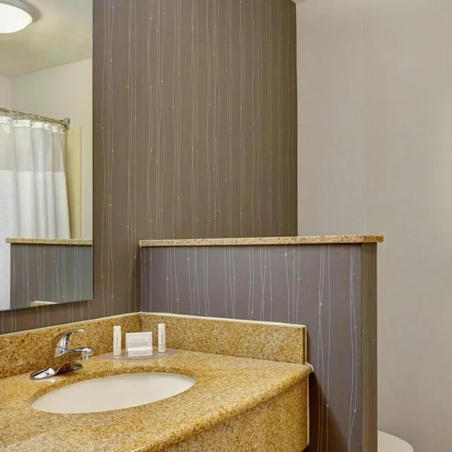 غرفة بسرير كينج بشرفة بحوض استحمام لذوي الإعاقة، Courtyard Fort Lauderdale SW Miramar 5/6