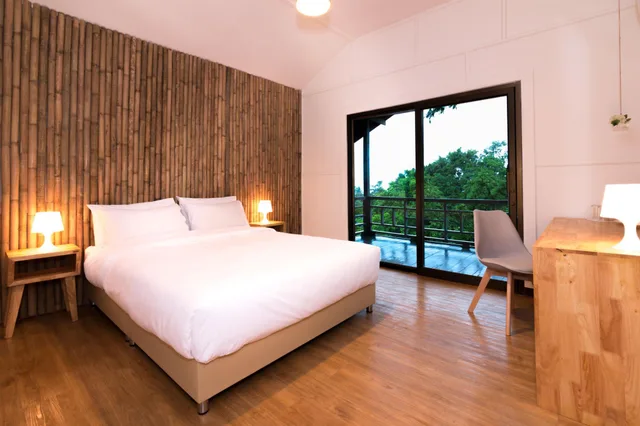 غرفة بسرير كوين بإطلالة على الحديقة، Bluerama Resort 1/1