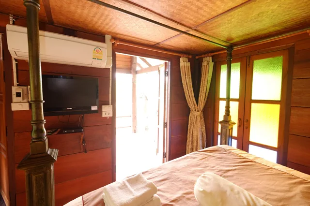 غرفة قياسية بسريرين منفصلين بإطلالة على الحديقة، P P Coffee Resort Maesariang 4/10