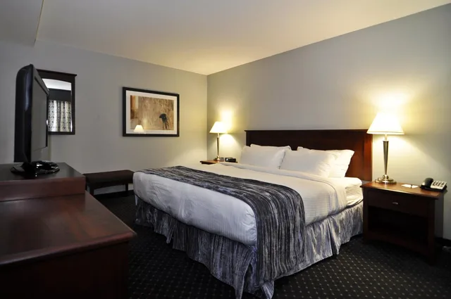 جناح بسرير كينج بغرفة نوم واحدة مع أريكة بحوض جاكوزي، Best Western Woodstock Hotel 3/5