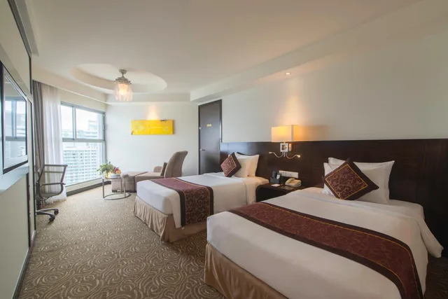 غرفة ديلوكس بسريرين منفصلين بإطلالة على البحر، Havana Nha Trang Hotel 1/2