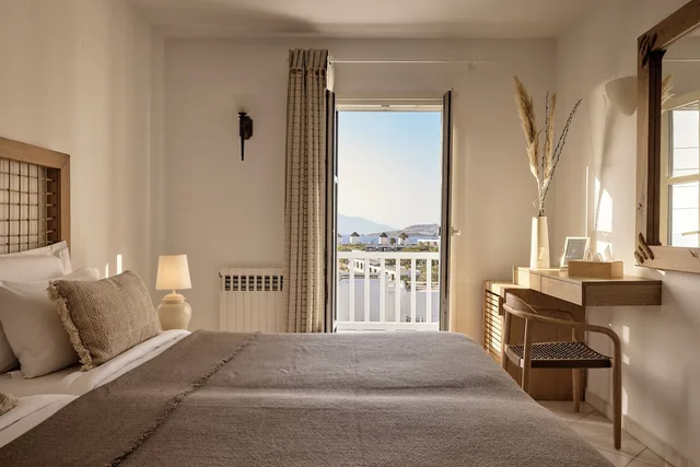 غرفة قياسية بسرير كوين بإطلالة على البحر، Mykonos Adonis Hotel 8/10