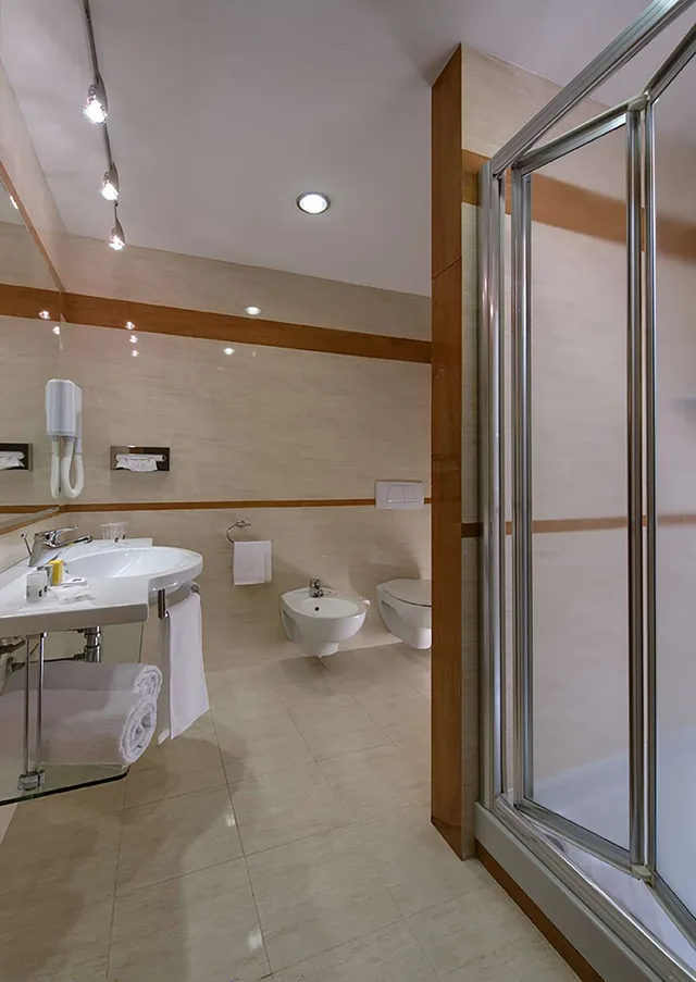 غرفة قياسية بسريرين منفصلين وسرير كوين، Best Western Hotel Viterbo 3/3