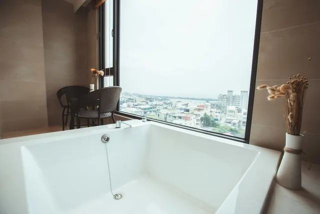 غرفة ديلوكس بسرير كوين بإطلالة على البحر، Fangliao Hotel 4/4
