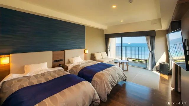 Superior, Twin Beds, Ocean Front, Corner، REX HOTEL Beppu 1/1