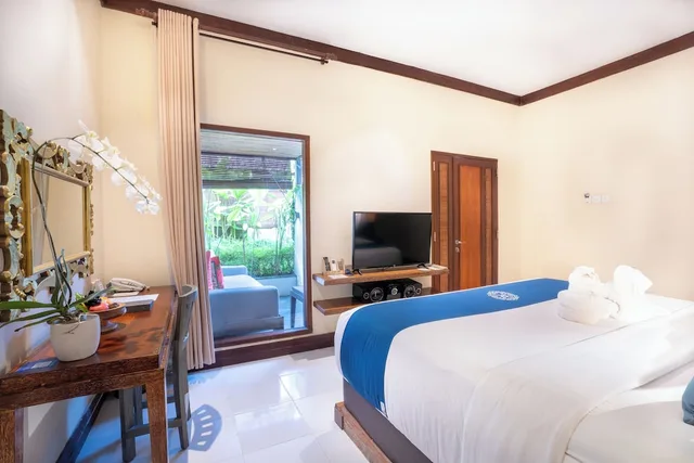 غرفة ديلوكس بسريرين منفصلين بإطلالة على الحديقة، Rama Residence Petitenget Hotel 8/10