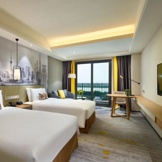غرفة تنفيذية ديلوكس بسريرين منفصلين، The Qube Hotel Shanghai Sanjiagang 1/3