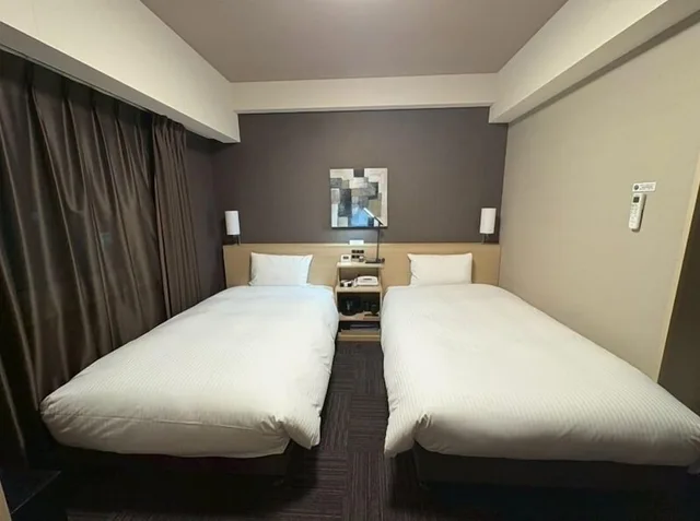 Room, Twin Beds, Smoking, Hotel Route Inn Higashi Hiroshima Saijo Ekimae 2/2