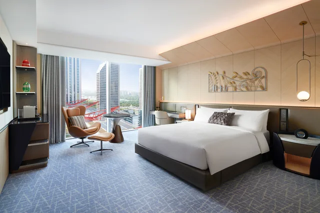 غرفة ديلوكس بسرير مزدوج بإطلالة، Fairmont Ambassador Seoul 2/4