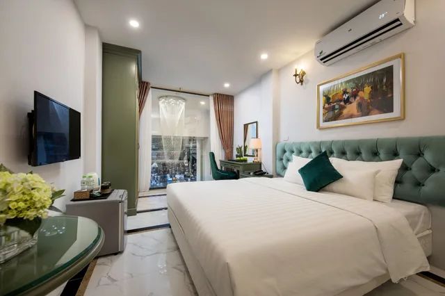 غرفة ديلوكس بسريرين منفصلين بإطلالة على الفناء، Hanoi Gatsby Hotel 3/5