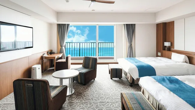 Sunset, Junior Suite, 2 Beds, Ocean Front, Annex، Vessel Hotel Campana Okinawa 1/3