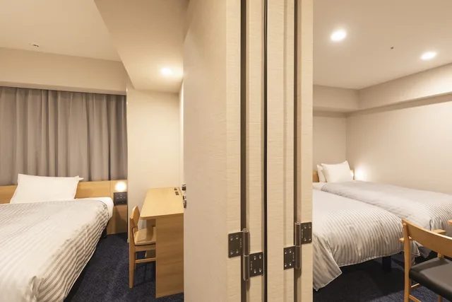 غرفة متصلة بسريرين منفصلين، Sotetsu Fresa Inn Nagoya-Shinkansenguchi 1/3