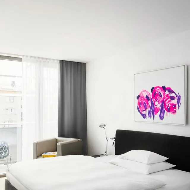 غرفة بزنس بسرير كينج، Augartenhotel Art Design 2/10