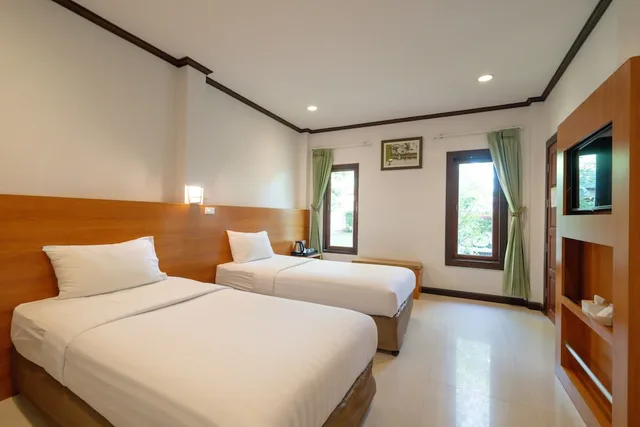 فيلا ديلوكس بسريرين منفصلين بغرفتي نوم، The Green Beach Resort 2/10