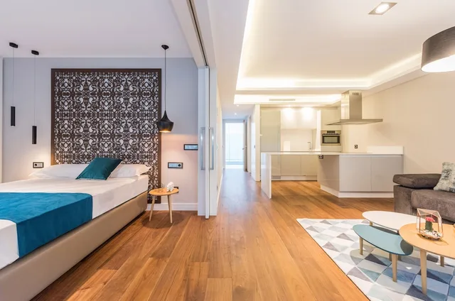 شقة تنفيذية بسرير كوين بغرفة نوم واحدة مع أريكة، Gran View Apartments Madrid 3/5