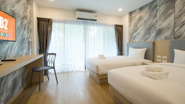 غرفة ديلوكس بسريرين منفصلين بإطلالة على الجبل، B2 Krabi Premier Hotel 2/4