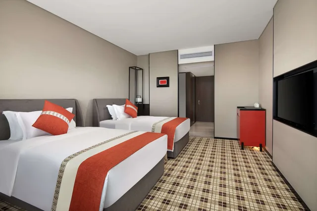 غرفة بزنس بسريرين مزدوجين، Ramada Plaza by Wyndham Xiangtan Wanlou 1/1